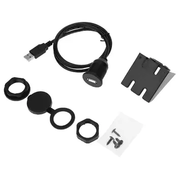 

Flush Mount USB 2.0 Dashboard Panel Waterproof Male to Female Cable Car Van Dashboard Lead Panel Data Cord for Motorcycle Boat