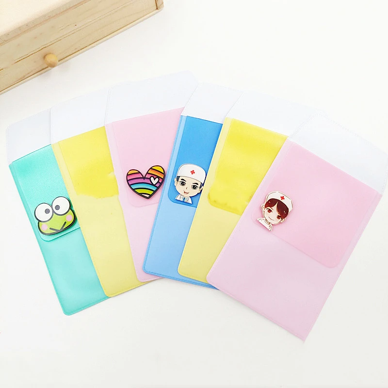 Bolsa de lápiz para almacenamiento de pecho, pluma práctica insertada a prueba de fugas de PVC, suministros de oficina y Hospital