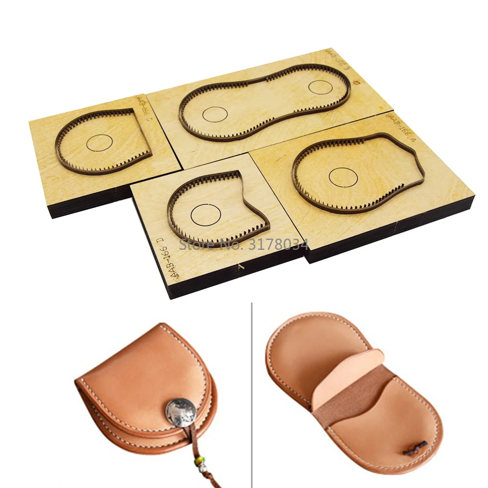 1 Set Leather Die Cut Punch Tool for DIY Leathercraft Coin Purse