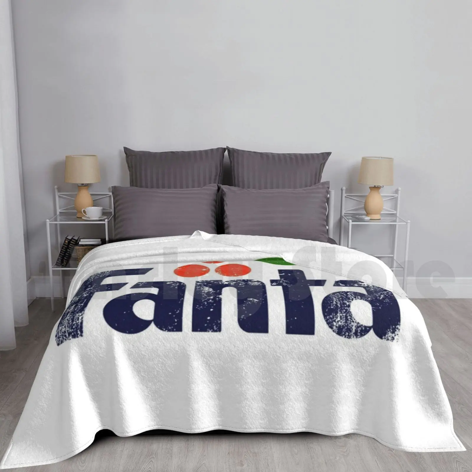 Fanta Retro Vintage Coperta Moda Logo Personalizzato Sprite Fanta Drink Ice Oldschool Distressed Retro Ciwimu