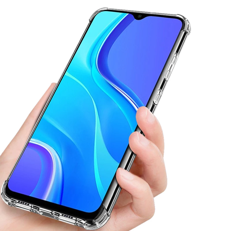 3 в 1 прозрачный силиконовый чехол для Xiaomi Redmi 9a 9c 9 Note s Pro Max 10x4G Закаленное стекло note