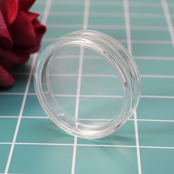 

38.6mm Clear Round Acrylic Coin Capsule Storage Box Holder Case For Silver 2 oz D08F