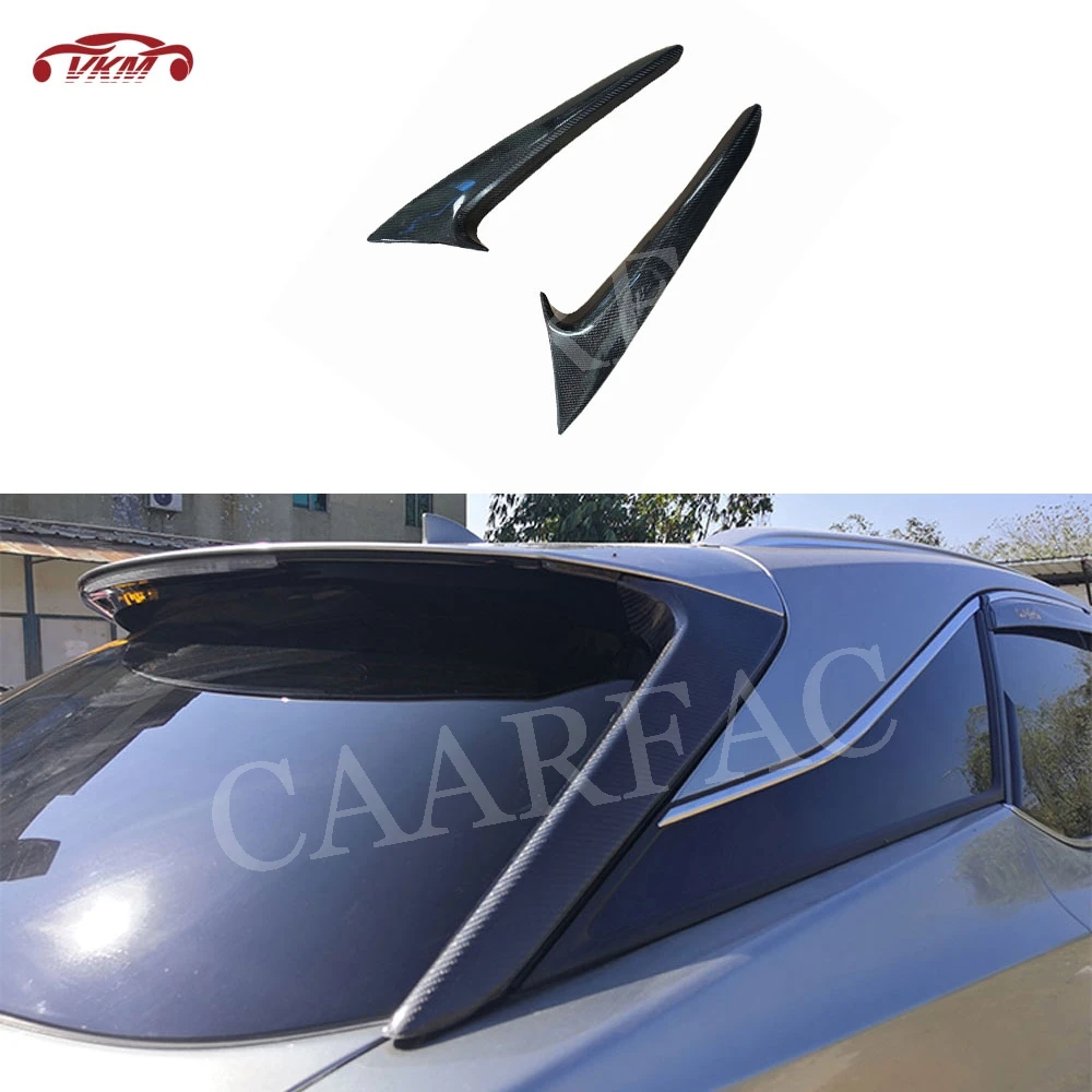 Carbon Fiber Rear Roof Spoiler Side Wings Winglet For Lexus RX300 RX450H 2016-2020 Window Trim Car Styling | Автомобили и