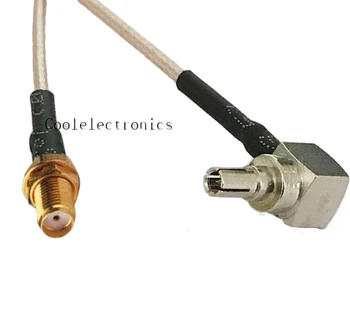 

50pcs SMA Female to Right Angle CRC9 Adapter Connector RF Coax Pigtail RG178 Cable 10/15/20/30cm