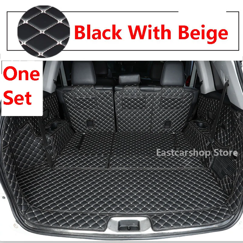 For Toyota Highlander XU70 Kluger 2021 2022 Car All Surrounded Leather Rear Trunk Mat Cargo Boot Liner Tray Rear Boot Luggage