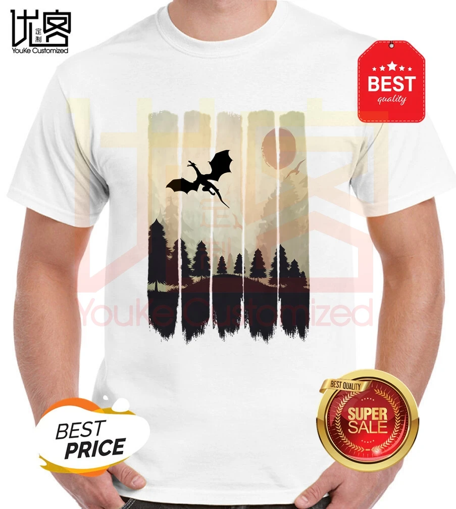 

Dragons Land T-Shirt Men's women's Summer 100% Cotton Team Tees Male Newest Top Popular Normal Tee Shirts