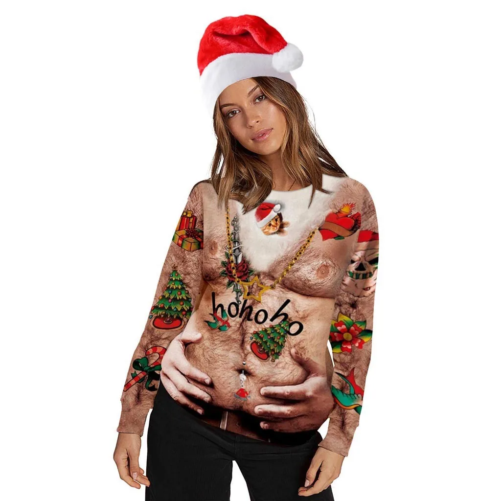 Женская и мужская повседневная одежда с 3D принтом для рождественских влюбленных Minnaar Festival Lange Mouw Harajuku Herfst Dragen Paar slijage с капюшоном kleding