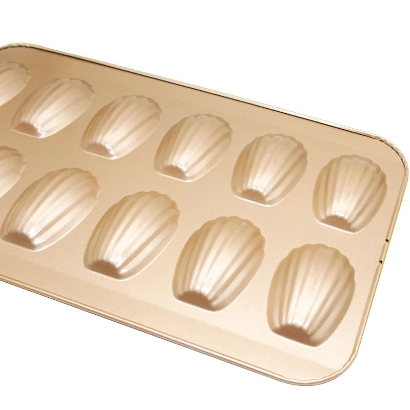 12 Cups Nonstick Mini Madeleine Pan Sheet Mold Baking Tray 35.4x26.6x2.8cm 