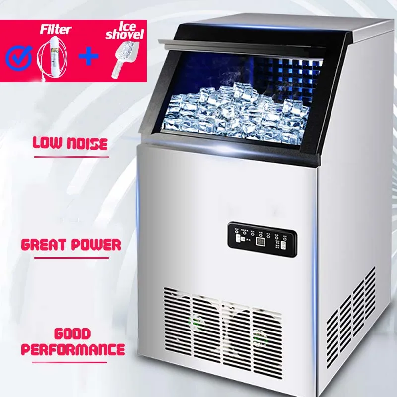 

60KG /24H 110V 280W Ice Making Machine Commercial Cube Ice Maker Automatic Household Ice Cube Making Machine for Bar Coffee Shop