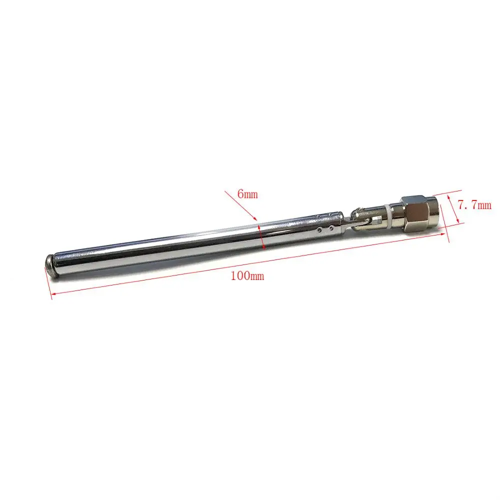 Replacement 100mm 5 Sections Telescopic Antenna SMA Male Connector Total 300mm Long Radio TV DIY 1PC