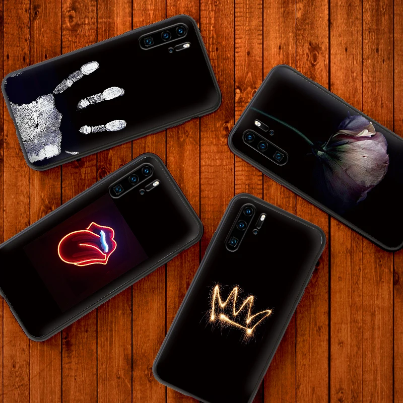 Мягкий силиконовый чехол для телефона huawei P10 P20 2019 P8 P9 Mini P30 LITE Черный и белый ретро