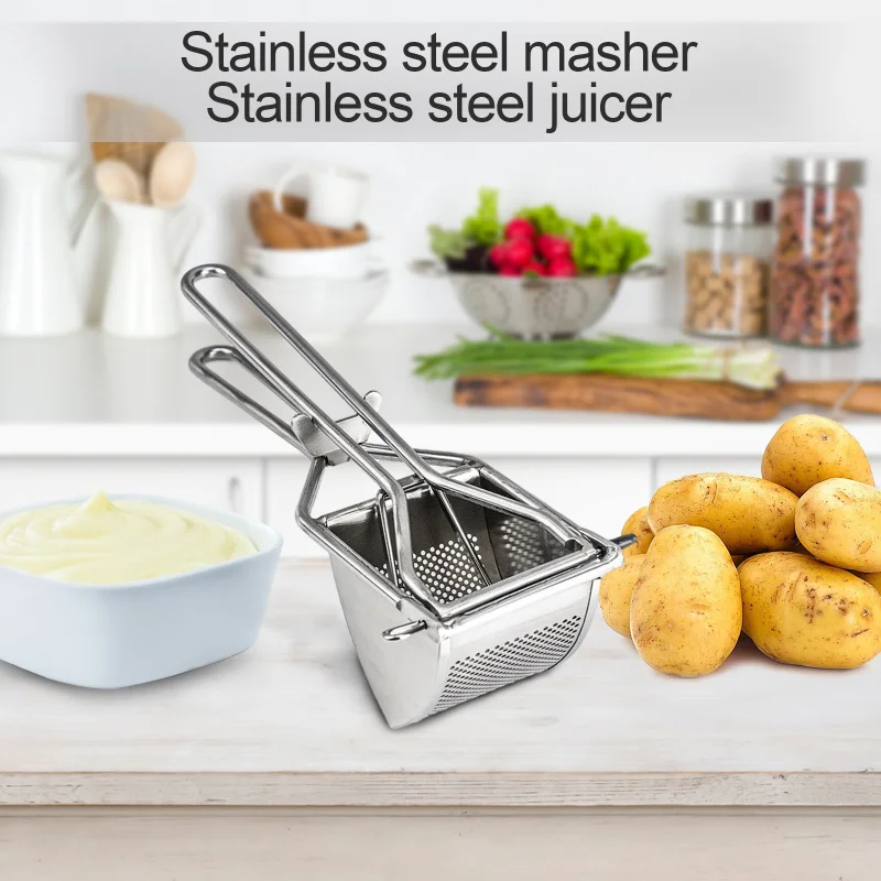 

Manual Potato Ricer Masher Fruit Veg Press Juicer Crusher Squeezer Handheld