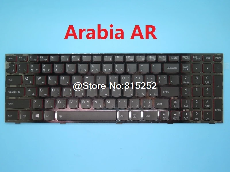 Клавиатура для ноутбука Lenovo Y500 Y500N Y500NT Y500S Y510 Y510p Y590 Y590P на английском языке US 25205408