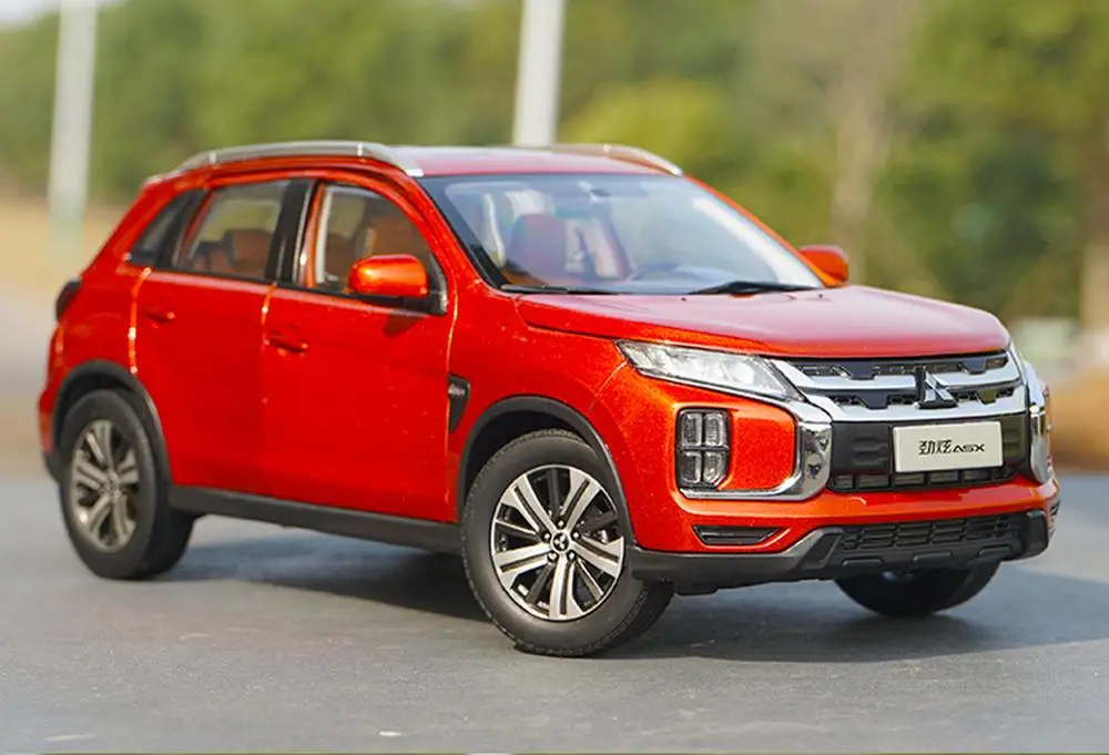 Масштаб 1/18 Mitsubishi ASX SUV 2020 оранжевая литая модель автомобиля коллекционная игрушка