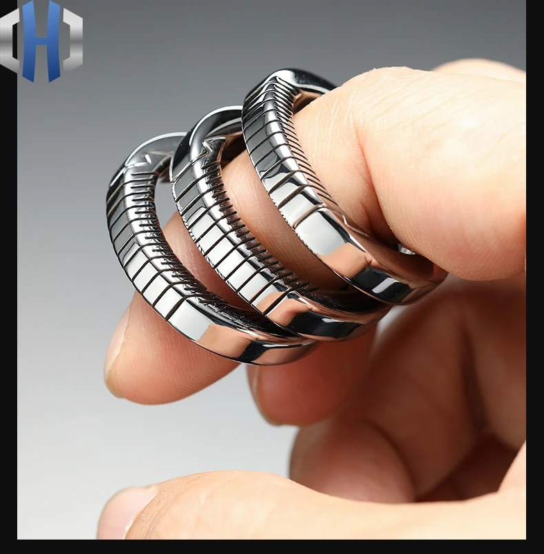 Брелок из титанового сплава для автомобиля, мужской подвесной кулон, креативное роскошное кольцо для ключей
