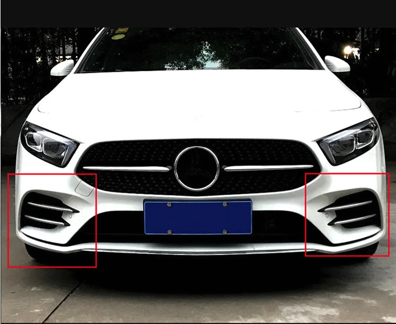 

4 Pcs/lot Plastic ABS Chrome Stickers Trim Cover for Mercedes Benz A Class W177 A180 A200 Sports Line Accessories Car Styling