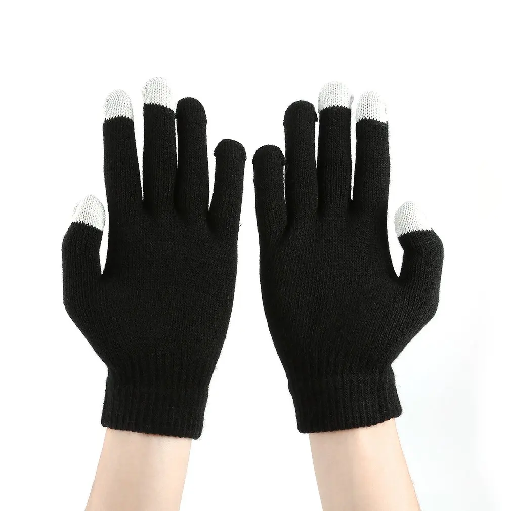 5 шт. зимние мужские и женские емкостные перчатки с сенсорным экраном ручные теплые короткие перчатки плотные теплые перчатки для iPhone для iPad3