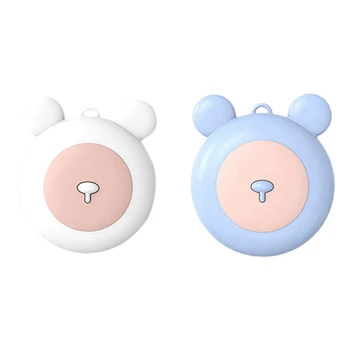 

EAS-2 Pcs Air Purifier,Portable Bag,Portable Negative Ion Purifier, Bear Shape for Adults and Children-White & Blue