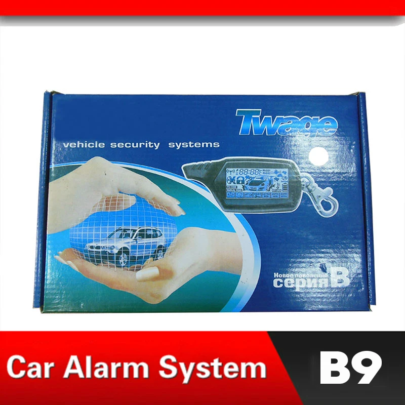 

Car Alarm System For Russian Twage StarLine B9 Two Way Alarm with Engine Start LCD Remote Control Key Fob Case For B9