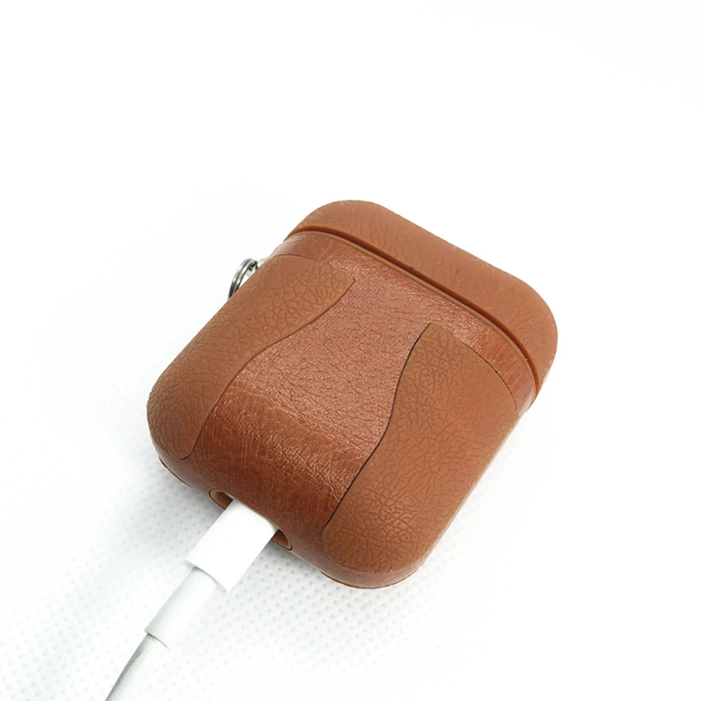 Беспроводной Bluetooth Charing кожаный Текстурированный чехол для AirPods 1 2 Ударопрочный