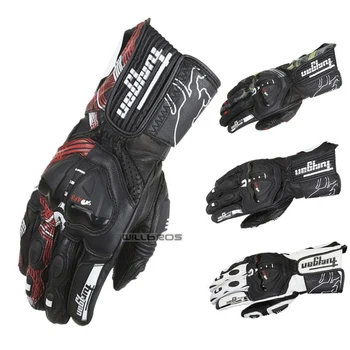 

AFS19 Protection Genuine Leather Gloves Racing Motorcycle Dirt Bike Riding Long Leather Gloves