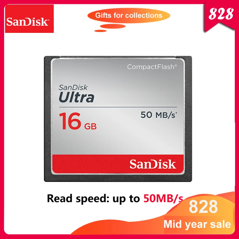 100% оригинальная карта памяти Sandisk CF 16 Гб компактная флэш UItra 333X высокоскоростной 50