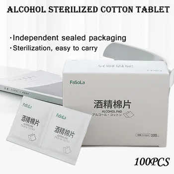 

100PCS Disinfection Wet Wipe салфетки Tissue Paper Disposable 75% Alcohol Pads Clean Sterilization Cotton Tablets Dropshipping