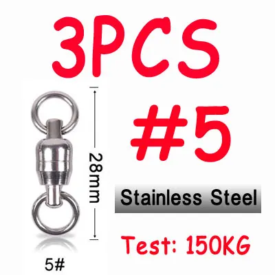 3pcs Stainless Steel Heavy Duty Ball Double Bearing Swivels Super