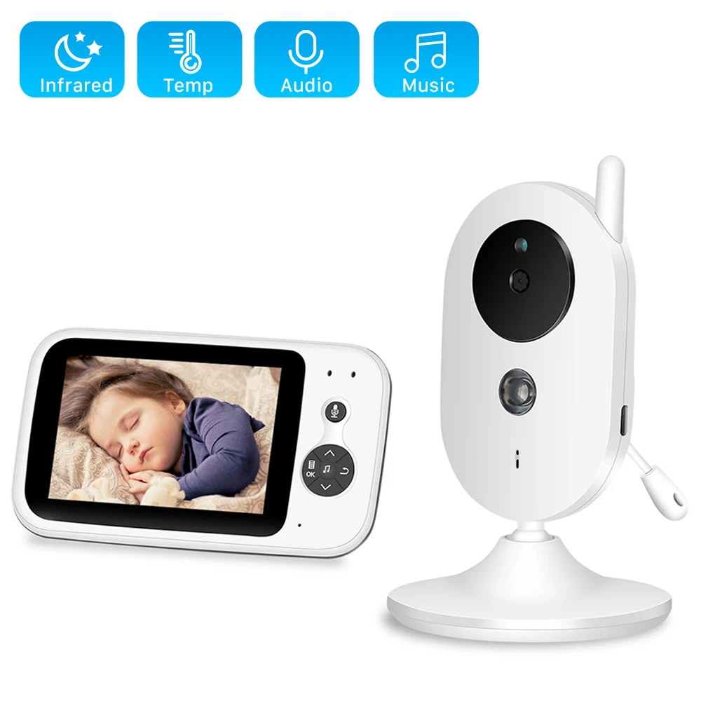 2-Way Talk 3.2/" Digital Wireless Baby Monitor Night Vision Video Audio Camera