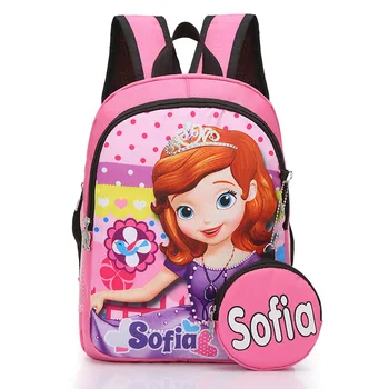 

Cartoon Captain America Girl Baby Children Nursery Princess School bag Bagpack Schoolbags Canvas Kids Student Sofia Backpacks