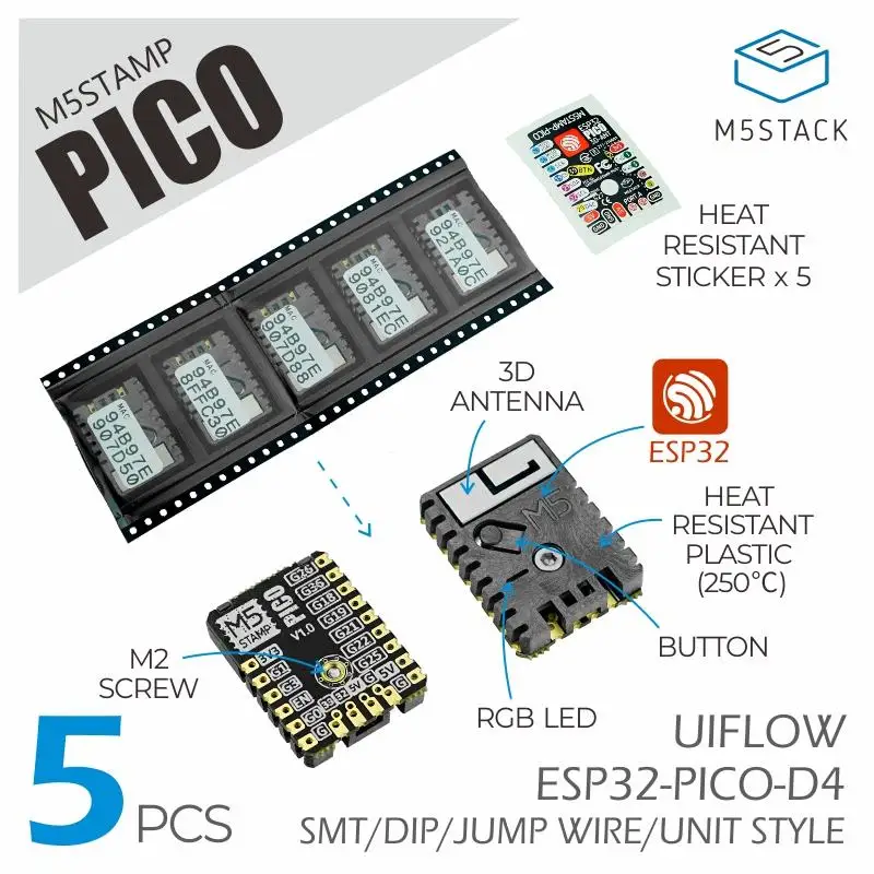 Oficial M5stamp Pico Peças M5stack Quadro demonstração - Imagem 2