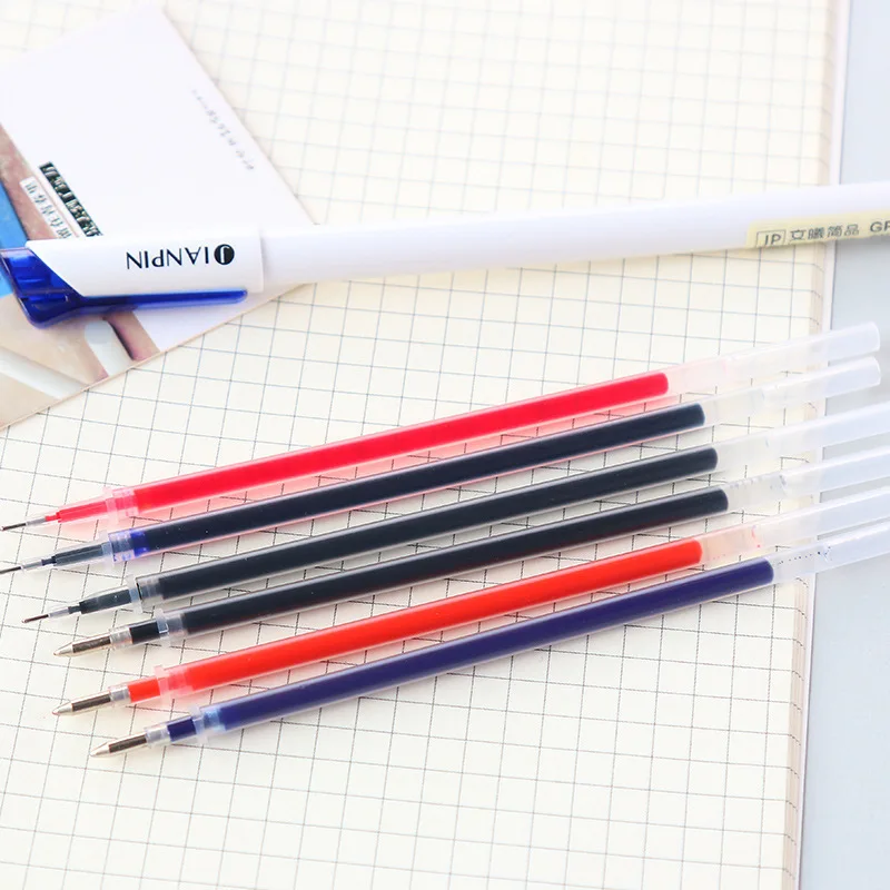 

1pcs 0.5mm Gel Pen Refill Office Signature Rods Red Blue Black Ink Refill School Stationery Writing Supplies Office Accessories