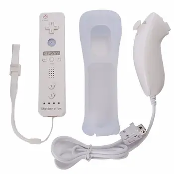 

HobbyLane 2 in 1 Wireless Control Built In Motion Plus Remote Controller For Wii Bluetooth Remote for Wii Game Accessories d25