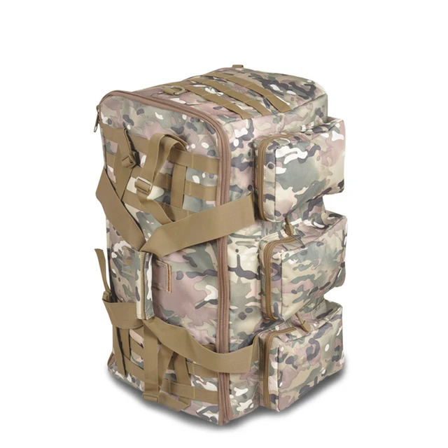 55L Outdoor Military Bag Tactical Backpack Large Capacity Camping Bags Men's Hiking Travel Mountaineering Army Luggage Bag CP Camo