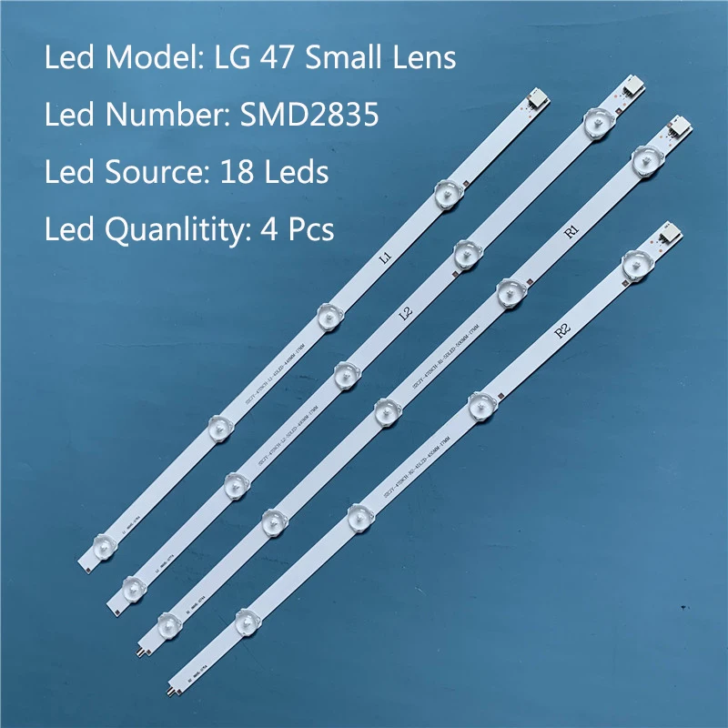 Светодиодный Подсветка 18 лампы для LG 47 дюймов маленький объектив СВЕТОДИОДНЫЙ ТВ Подсветка полосы светодиодный Подсветка ТВ L1+ L2+ R1+ R2