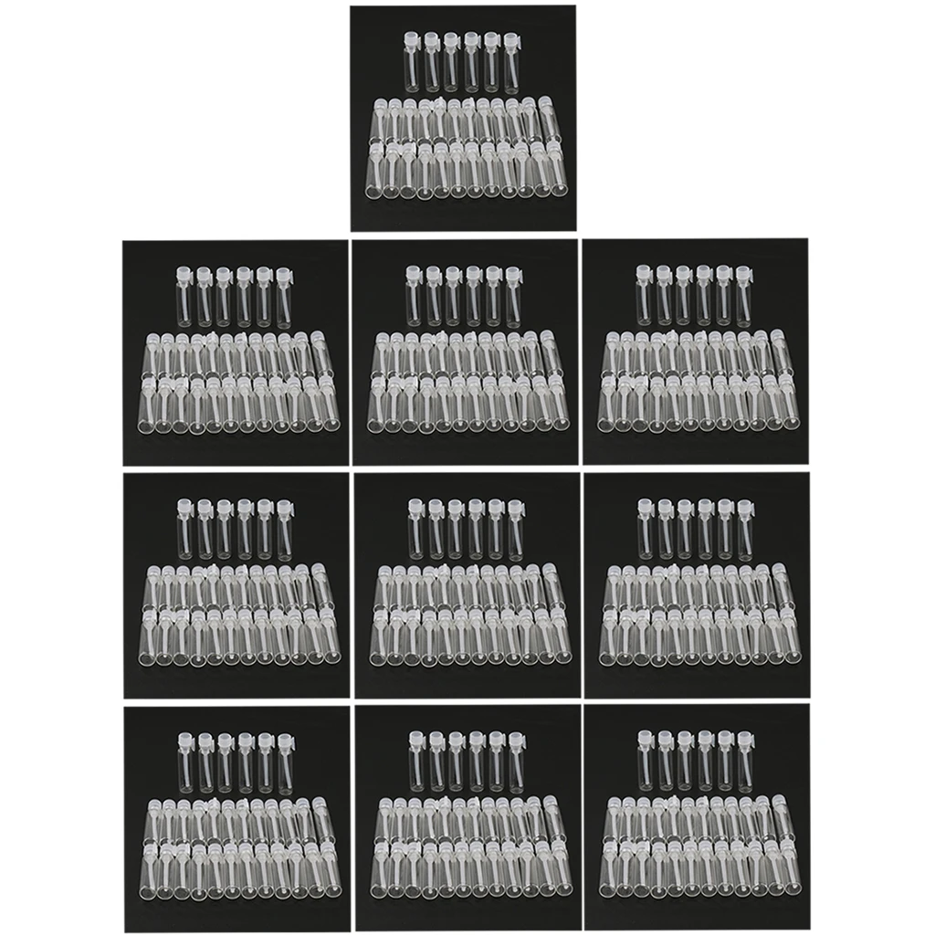 300Pieces, 2ml, Clear Liquid Sample Glass Bottles, Empty Perfume Essential Oil Vials, Reusable Cosmetics Containers-Leakproof