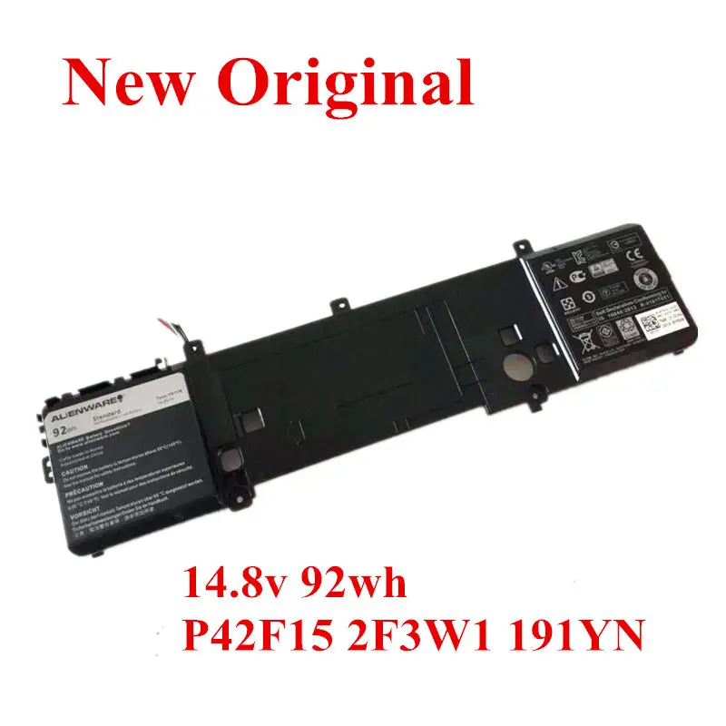 Новый оригинальный литий-ионный аккумулятор для ноутбука DELL Alienware 15 R2 P42F 191YN 14 8 v