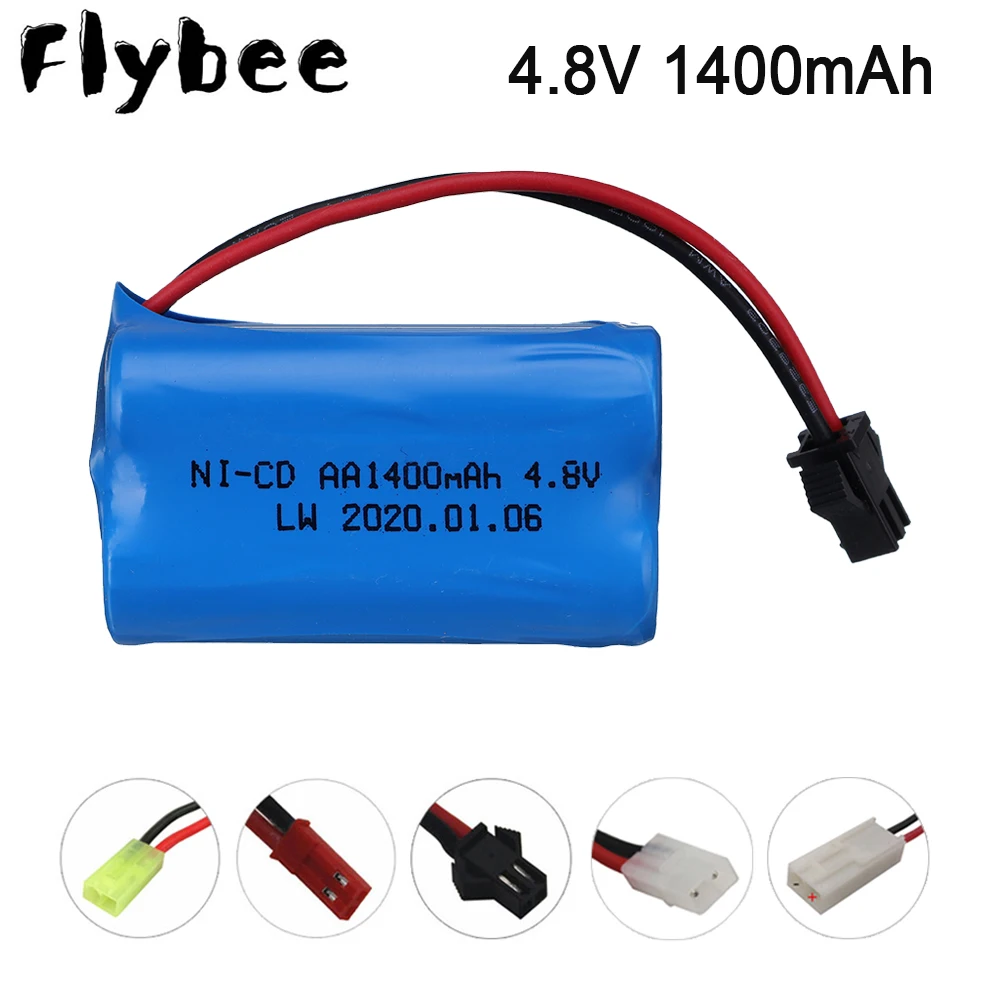 4.8v 1400mah Ni-Cd Battery nicd battery pack SM plug for RC cars boat toy 4.8 V AA 1400 mah rechargeable | Электроника