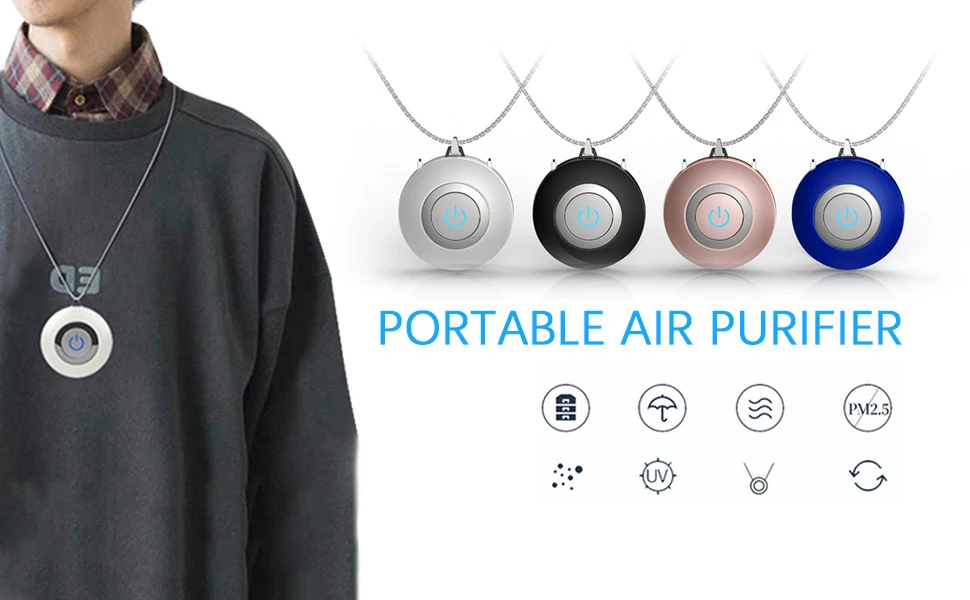 

Air Purifier USB Wearable Negative Negative Ions for Dust Pollen Mite Smoke Ozone