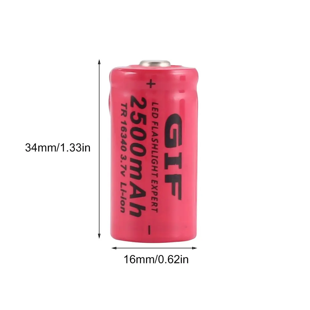 3,7 V 16340 перезаряжаемый аккумулятор 2500mAh литий-ионный перезаряжаемый фонарь с батареей дропшиппинг