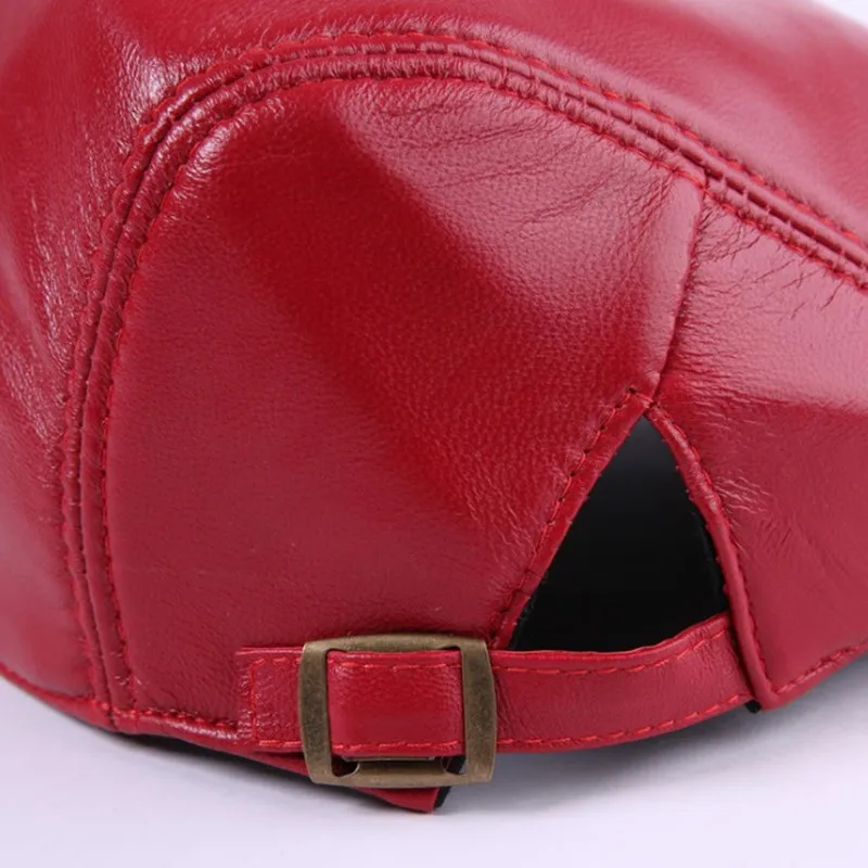 SILOQIN шляпа из натуральной кожи Snapback унисекс осень-зима новые береты из овечьей кожи с регулируемой костью для отдыха, сохраняющая тепло шапка