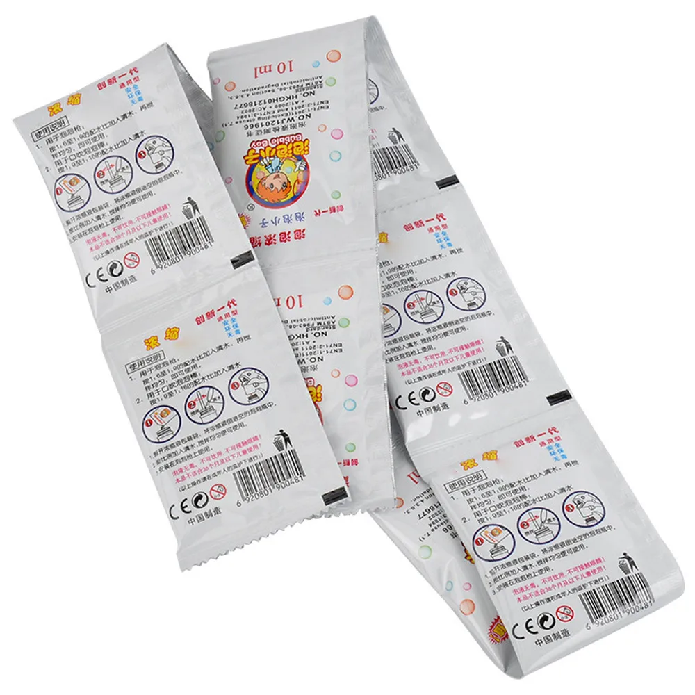 5 Bags15ML/упаковка Профессиональный пузырьковый водный концентрат для пистолет для мыльных пузырей или выдувная палочка для выдувания пузырей Дети на открытом воздухе безопасные игрушки