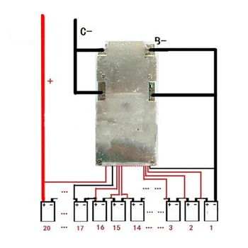

BMS Balancer 20S 60V 72V 45A 18650 Lithium Battery Protection Board 3.2V 3.7V 20S BMS PCB Electric Motorcycle Equalizer Module