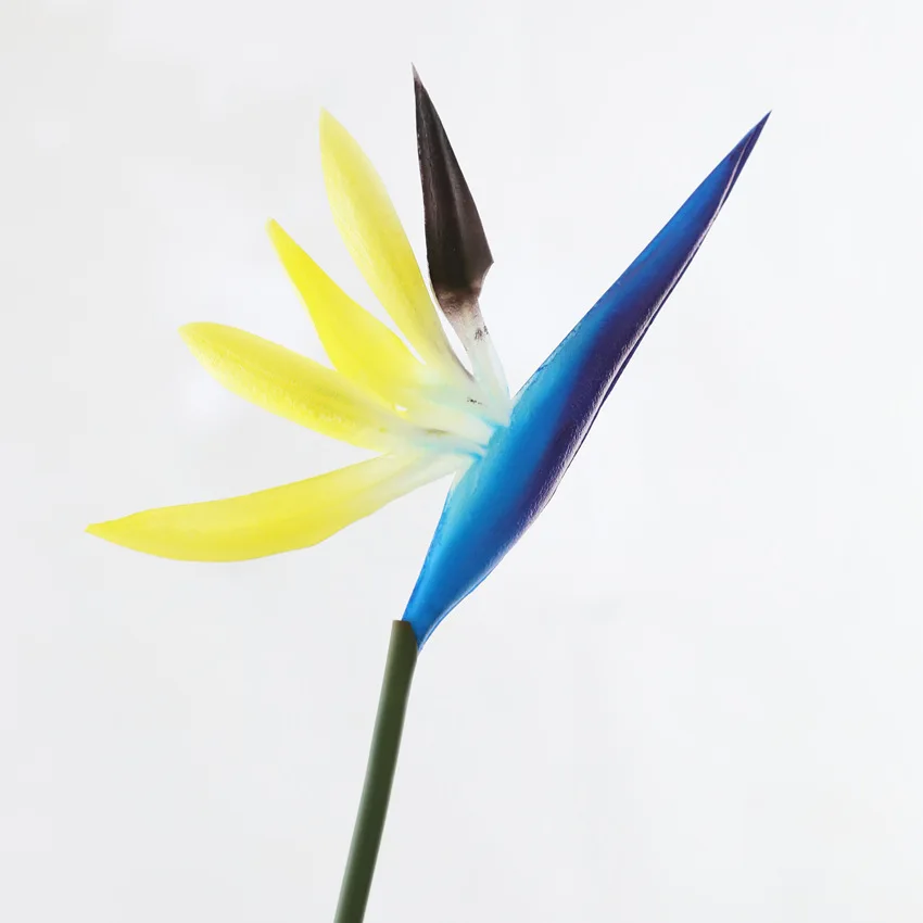 Искусственный цветок райская птица поддельный цветок стрелитция Пластиковые цветы для дома и сада Украшение наружный макет Цветочная композиция - Color: Blue