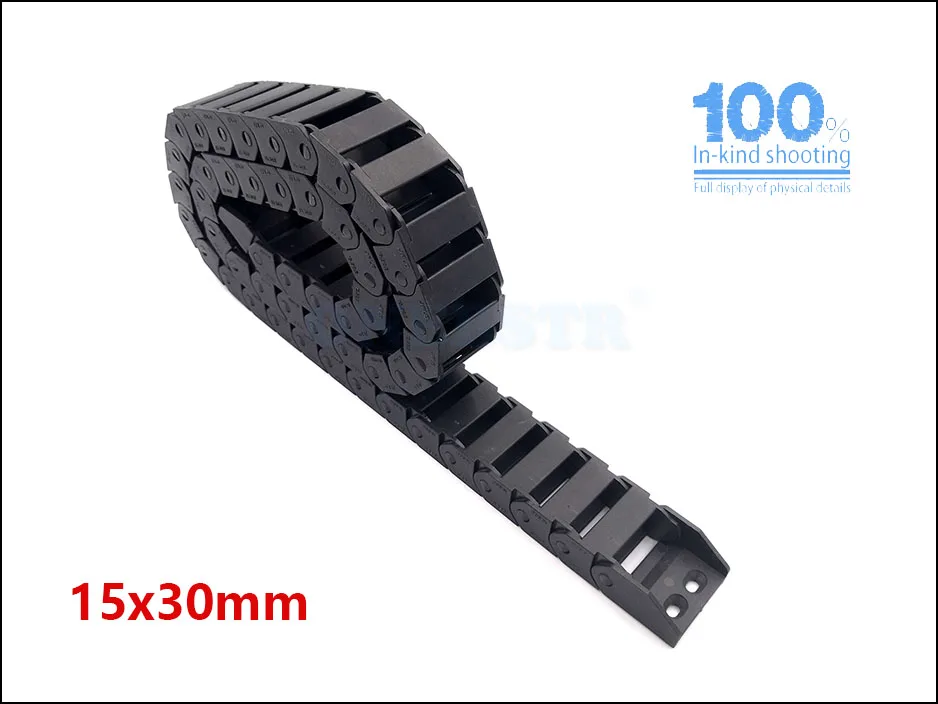JFLO 1Meter 15x20 15x30 Drag chain Wire Carrier cable Bridge type non-opening with end connectors Tanks Towline Free shipping 21