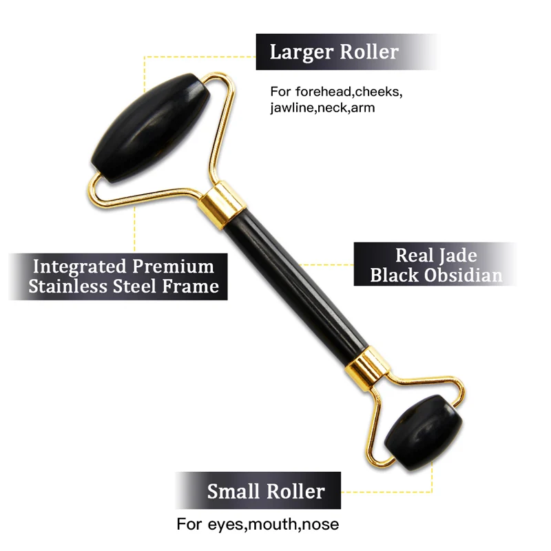 New Jade Roller Massager Gouache Scraper for Face Facial Skin Care Tools Natural Body Back Beauty Lifting Massagers Rollers Set