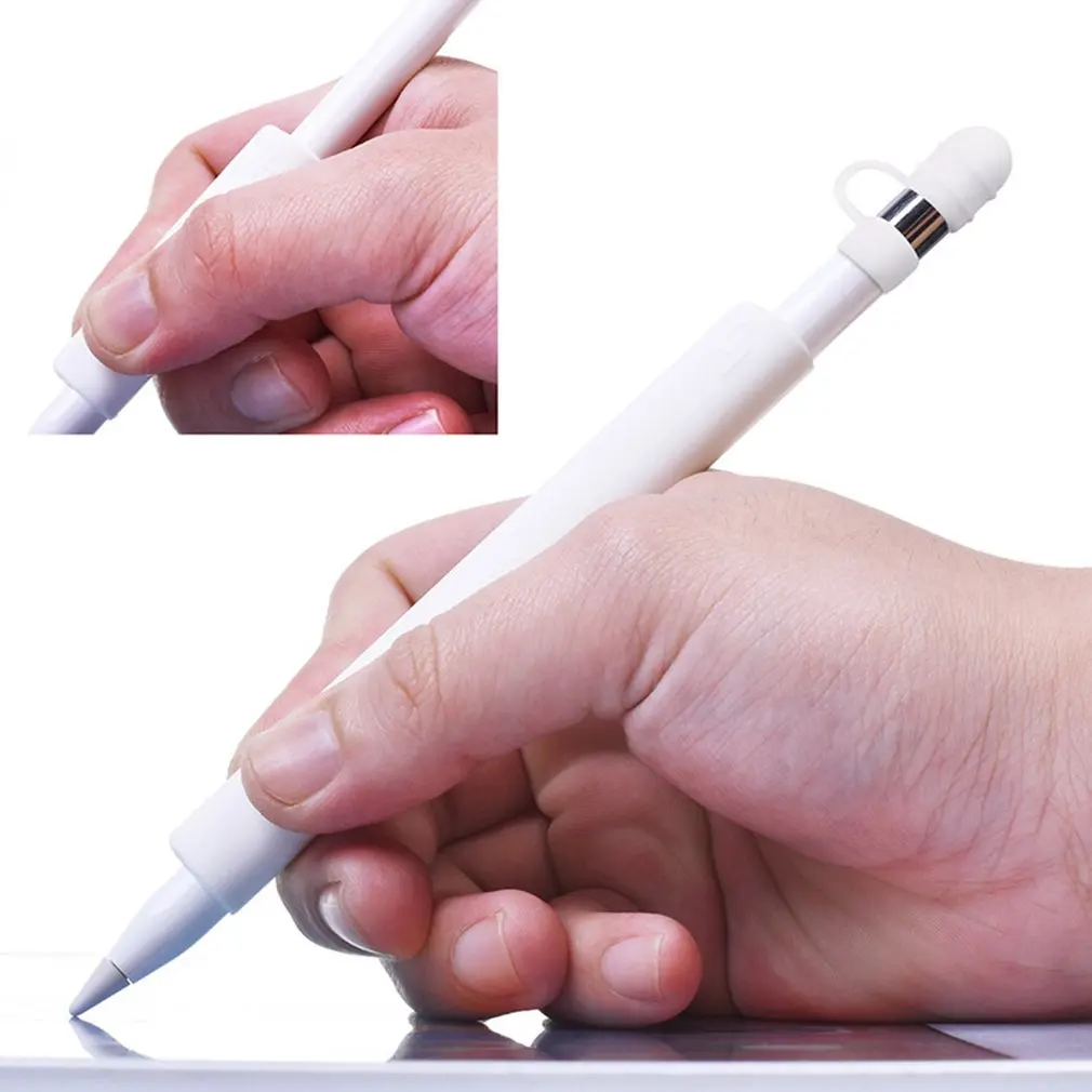 Новинка, мягкий силиконовый чехол для Apple Pencil, для iPad, чехол с наконечником для карандашей, держатель для планшета, стилус, 360, полный защитный чехол, сумки