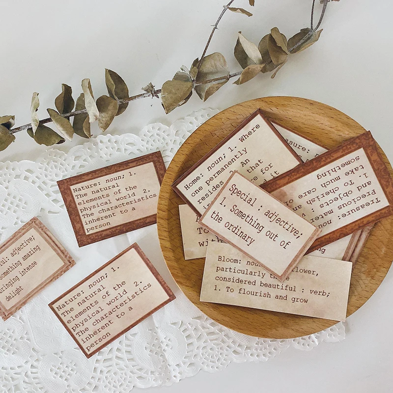 Old Pages English Phrases Stickers Travel Junk Journal Stickers Scrapbooking Craft Diary Album Decorative