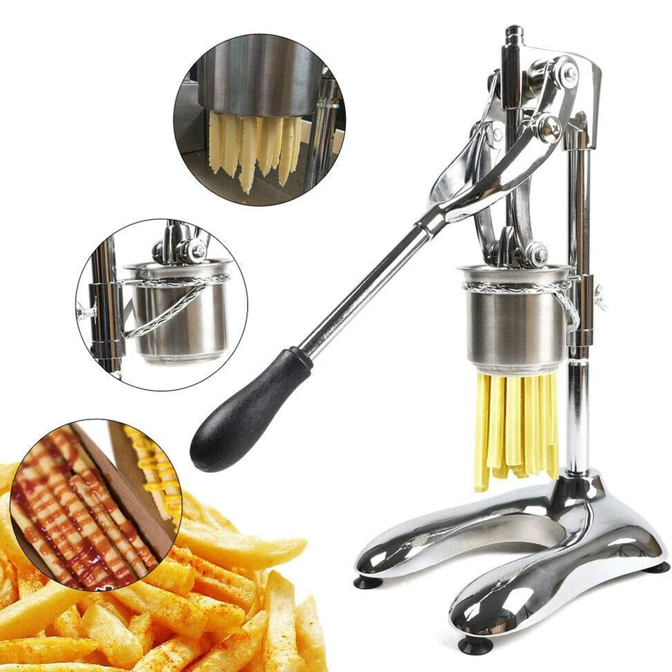 TECHTONGDA Manual Long French Fries Squeezer Stainless Steel 30CM Manual  Potato Strips Machine French Fries Cutter 