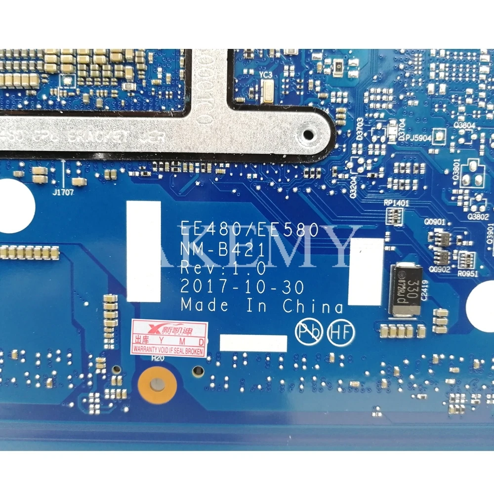 Akemy NM-B421 материнская плата для ноутбука ThinkPad E480 E580 01LW922 оригинальная материнская плата полностью протестирована с i5-8250/8350U 2 Гб